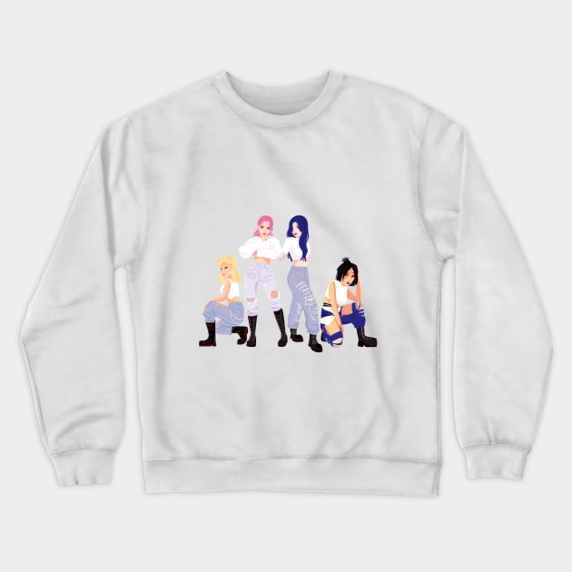 HIP Mamamoo Poses Crewneck Sweatshirt by Monique Machut